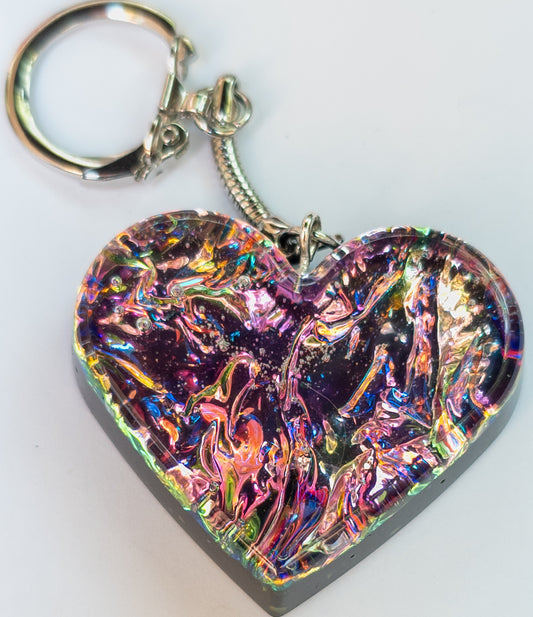 Galaxy heart Keychain #38